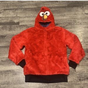 Sesame Street Furry Elmo Hoodie Full Zip Hooded Sweatshirt
